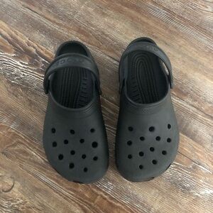 Kids Black Clogs